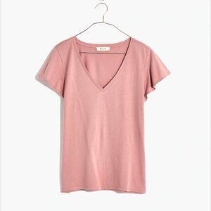Madewell Crawford Flutter Sleeve Tee Size XXL Vintage Petal Pink/Mauve NWT